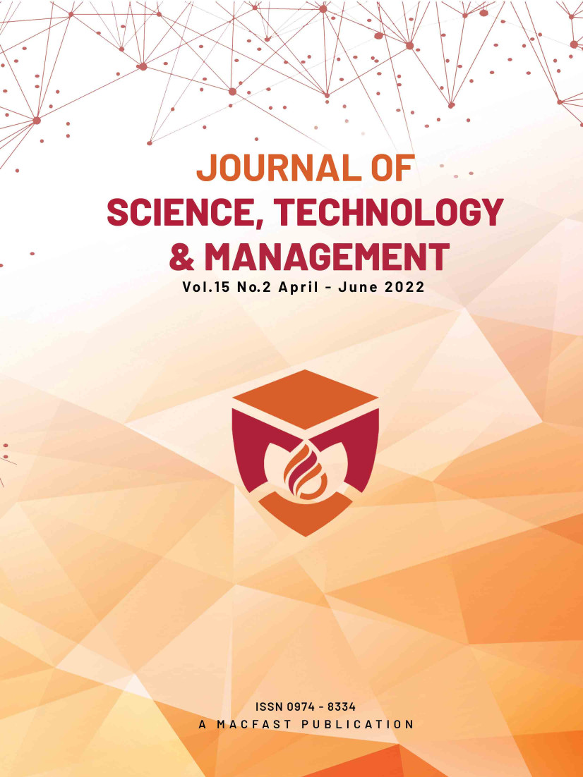 					View Vol. 15 No. No.2 (2022): Journal Of Science Technology & Management
				